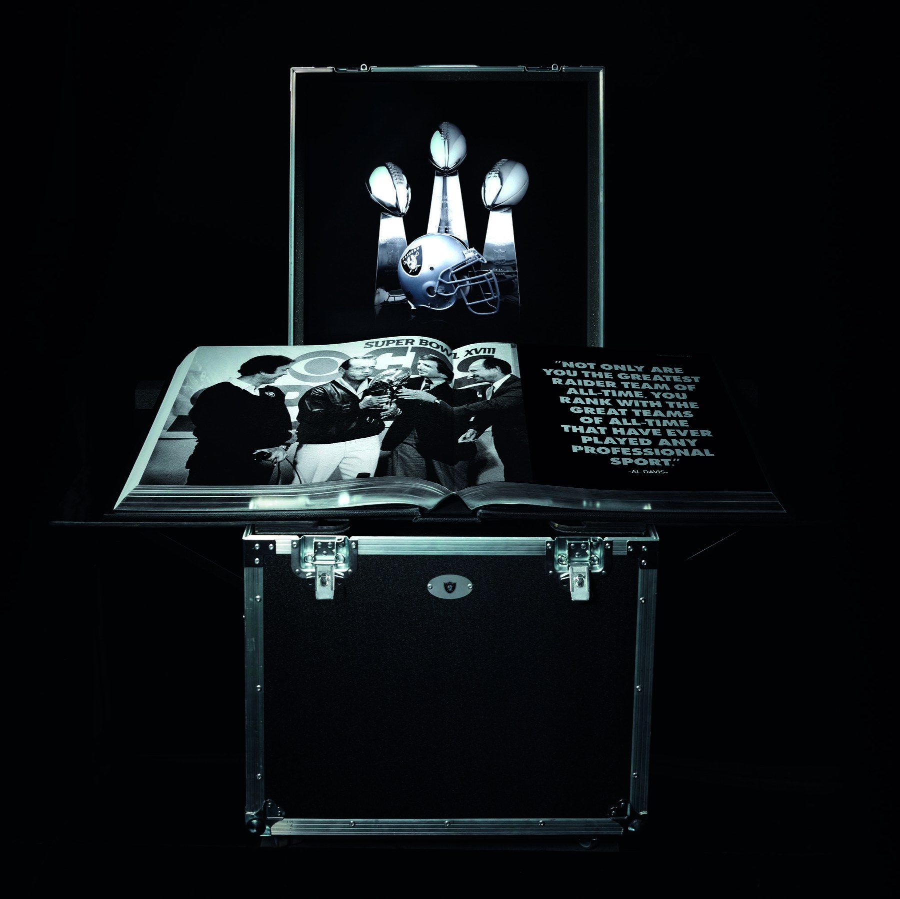 The Raiders Opus presented in its equipment trunk